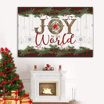 Christmas Wall Art: Joy To The World Canvas Print