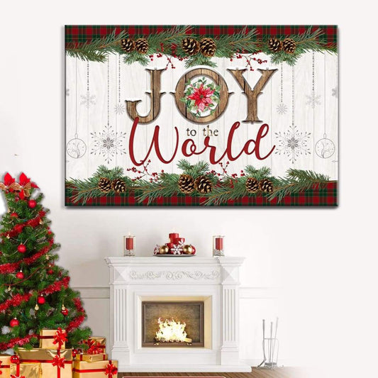 Christmas Wall Art: Joy To The World Canvas Print