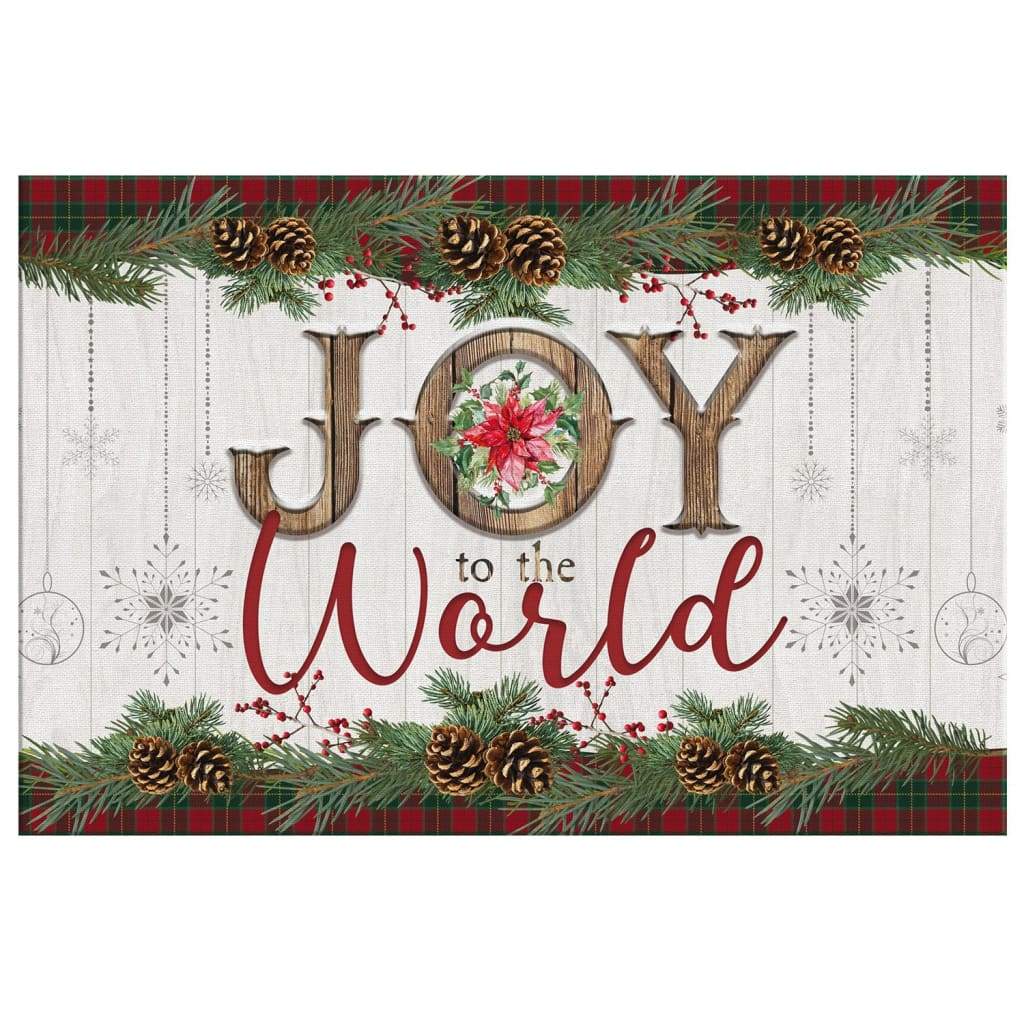 Christmas Wall Art: Joy To The World Canvas Print