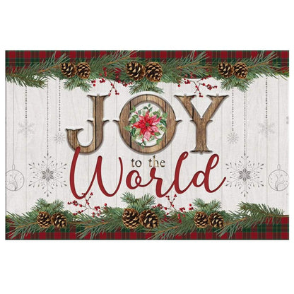 Christmas Wall Art: Joy To The World Canvas Print