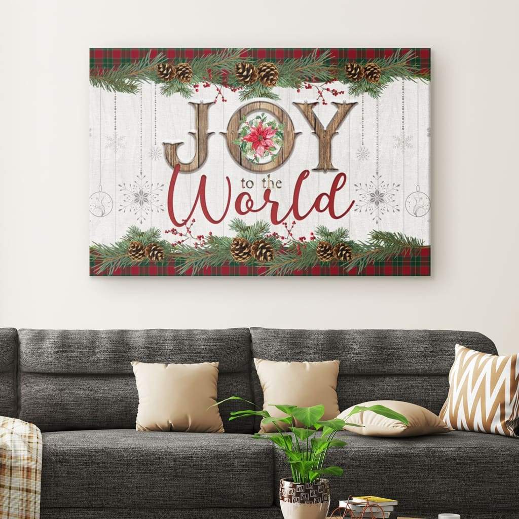Christmas Wall Art: Joy To The World Canvas Print