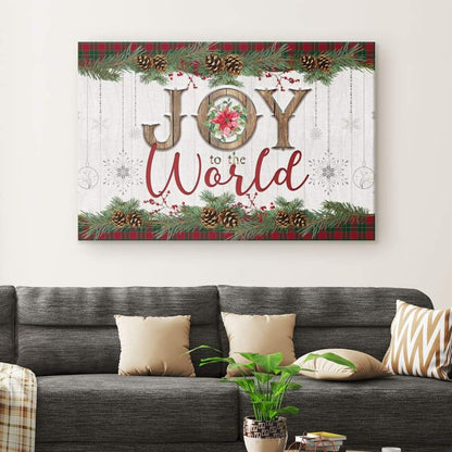 Christmas Wall Art: Joy To The World Canvas Print