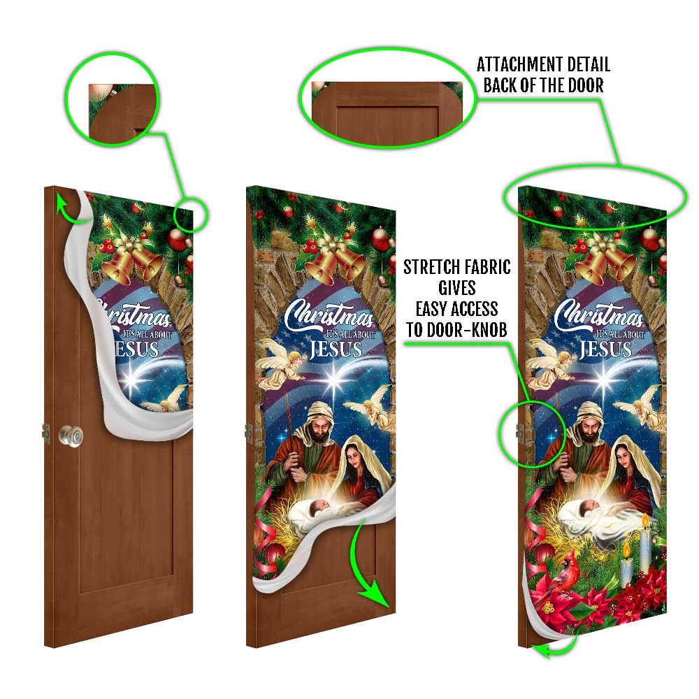 Nativity of Jesus Christmas Door Cover Christmas It’s All About Jesus