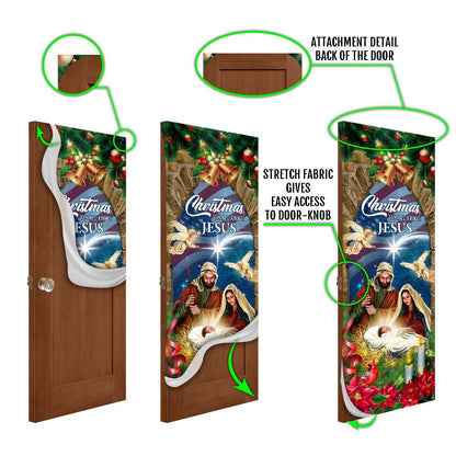 Nativity of Jesus Christmas Door Cover Christmas It’s All About Jesus