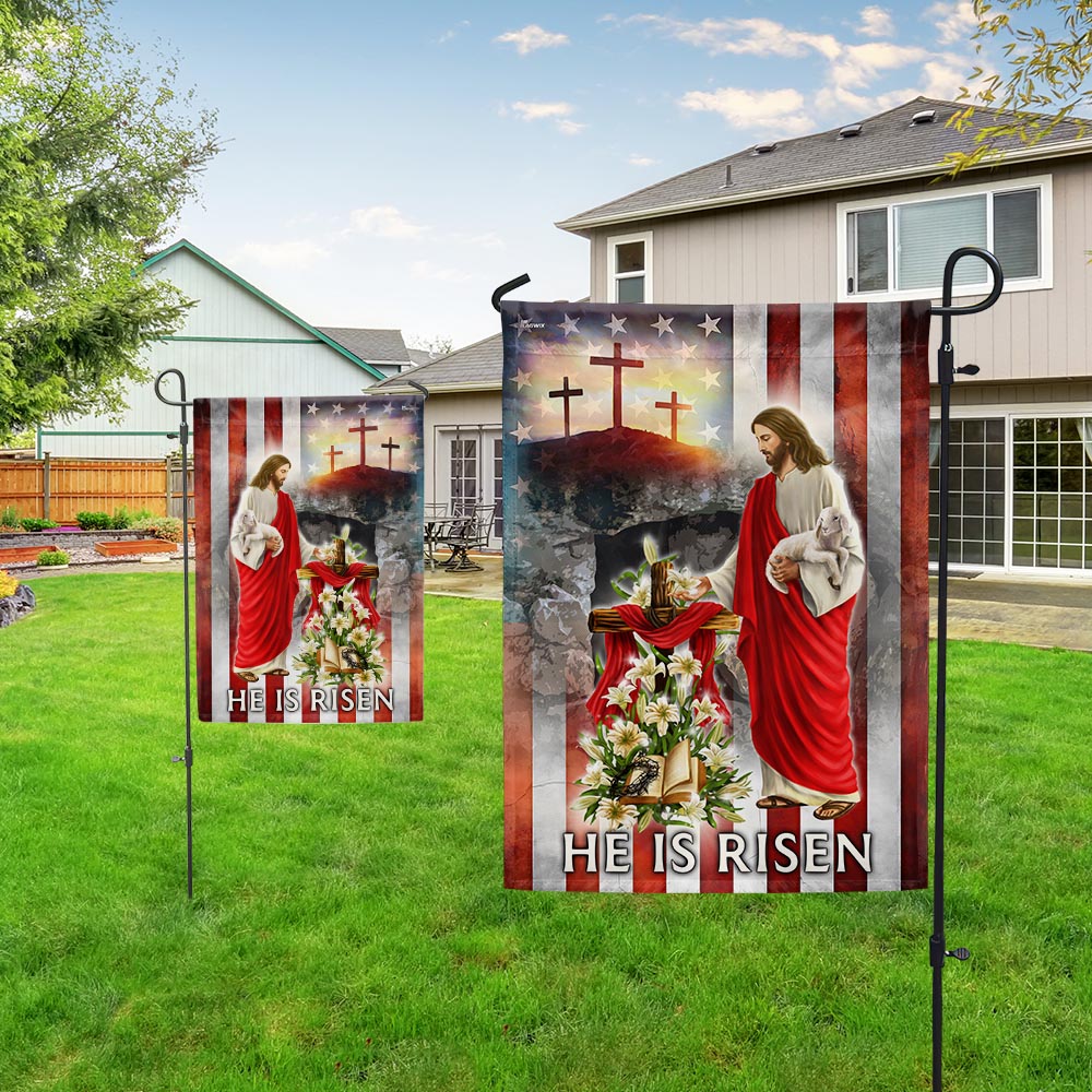 FLAGWIX Easter Day Jesus He Is Risen Easter Flag