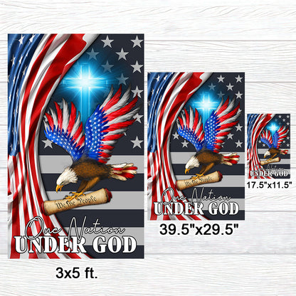 One Nation Under God Patriot Eagle We The People Flag