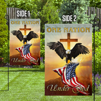 One Nation Under God. Christian. Eagle Flag