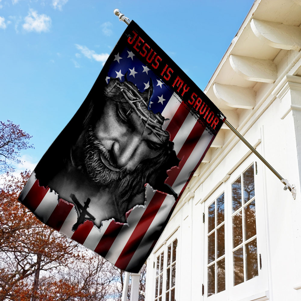 Jesus And American Flag FLAGWIX  ™ Jesus Is My Savior Flag