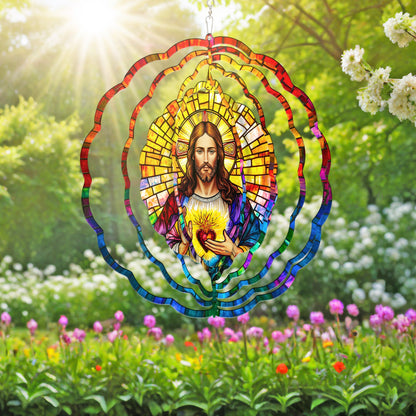 Sacred Heart of Jesus Wind Spinner
