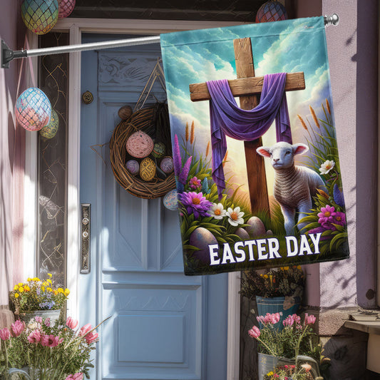 FLAGWIX Easter Lamb Christian Cross Easter Day Christian Flag