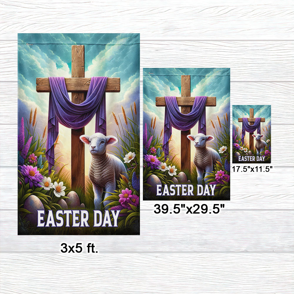 FLAGWIX Easter Lamb Christian Cross Easter Day Christian Flag