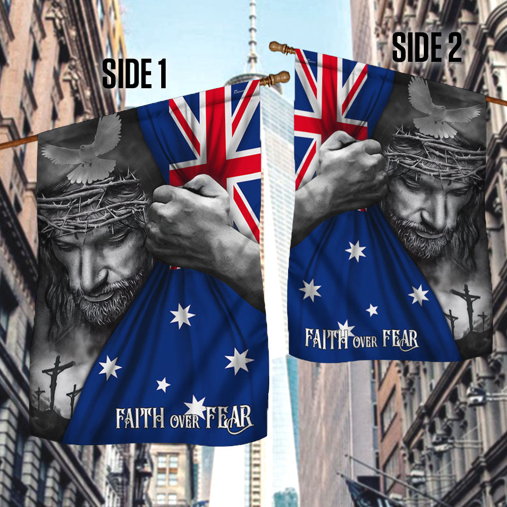 Jesus Flag Jesus Faith Over Fear Australian Flag