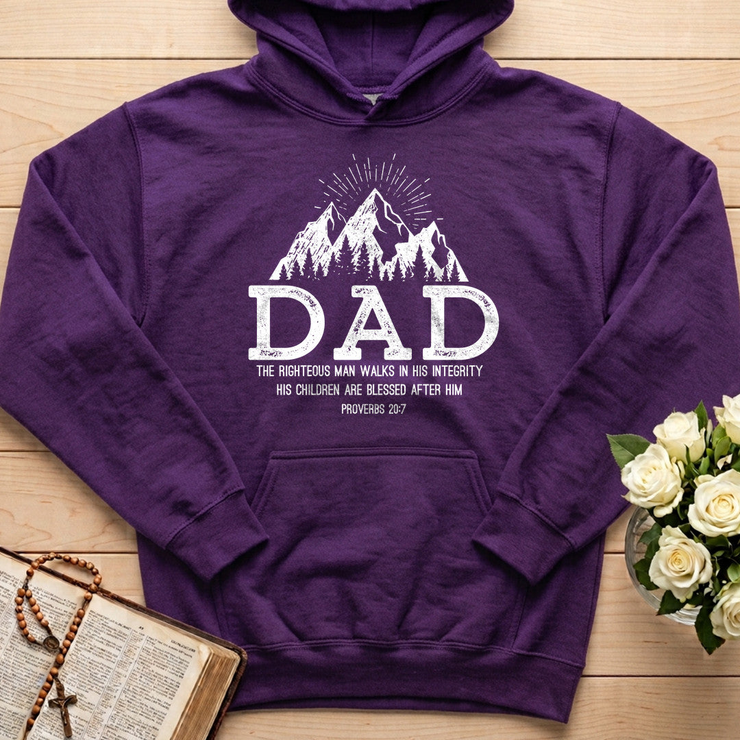 Dad The Righteous Man Walks In His Integrity Children Are Blessed After Proverbs 20.7 01