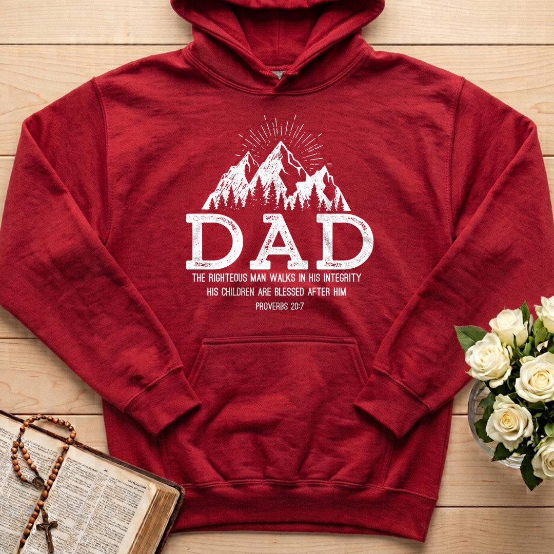 Dad The Righteous Man Walks In His Integrity Children Are Blessed After Proverbs 20.7 01