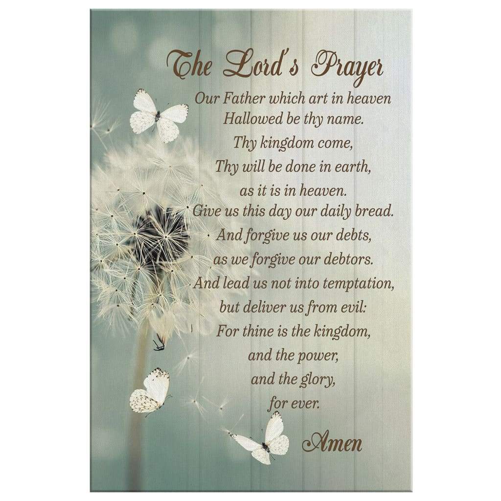Dandelion The Lord's Prayer Wall Art Canvas