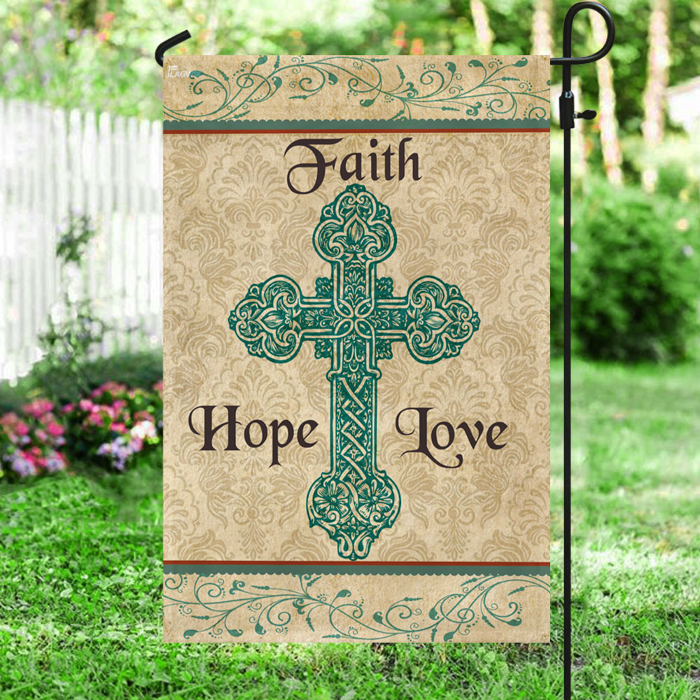 Jesus Flag Faith Hope Love Cross Flag