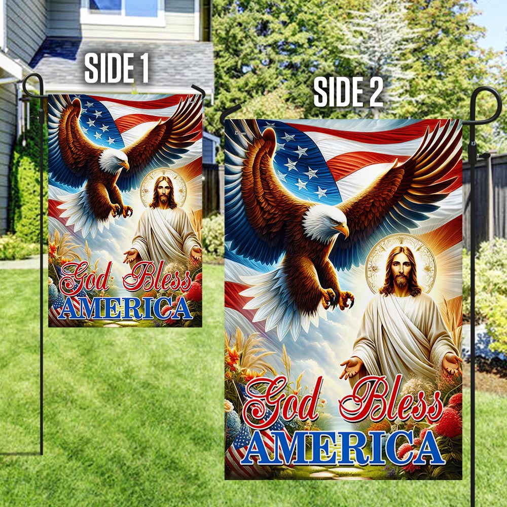 FLAGWIX Patriotic Eagle Jesus God Bless America Flag