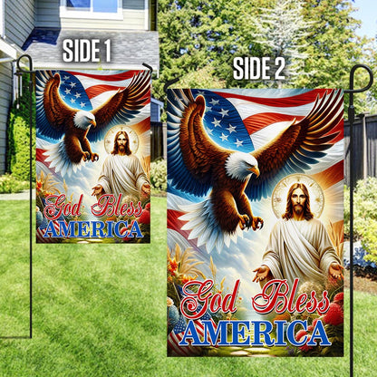 FLAGWIX Patriotic Eagle Jesus God Bless America Flag
