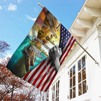 Jesus - Way Maker Miracle Worker Promise Keeper American Flag