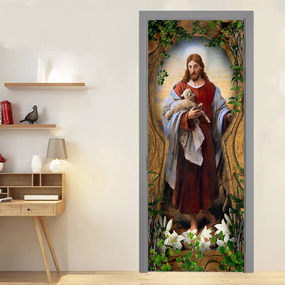 Jesus The Good Shepherd Door Cover