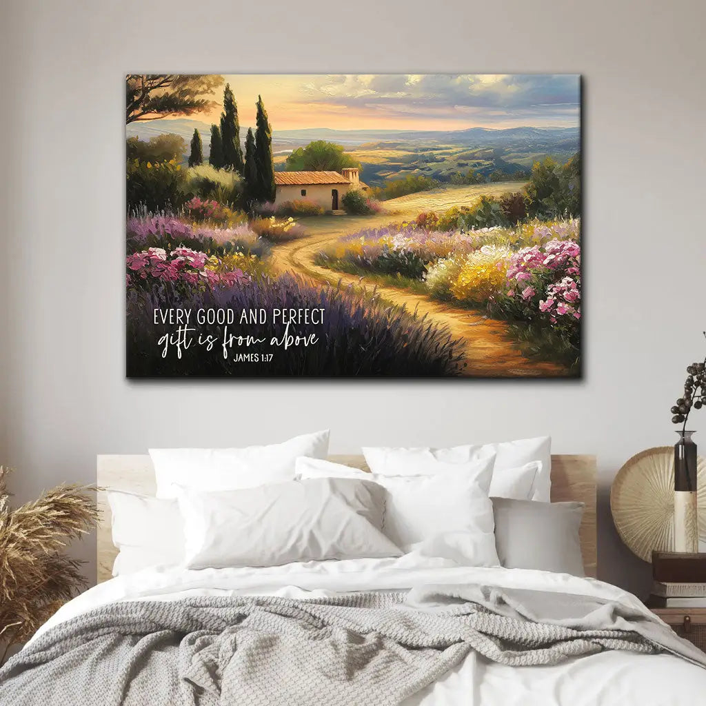 Every Good And Perfect Gift Is From Above Christian Wall Art Canvas