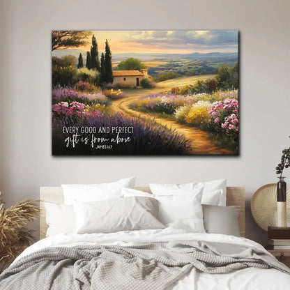 Every Good And Perfect Gift Is From Above Christian Wall Art Canvas