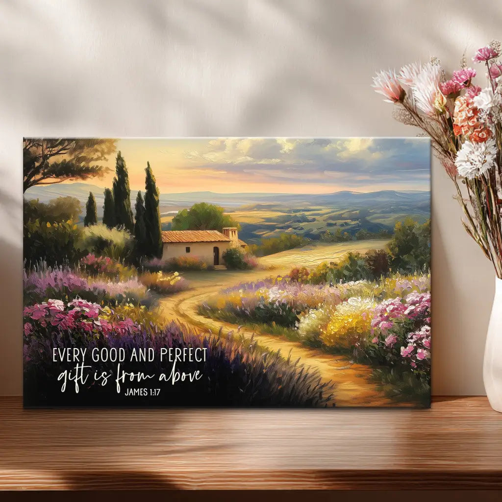 Every Good And Perfect Gift Is From Above Christian Wall Art Canvas