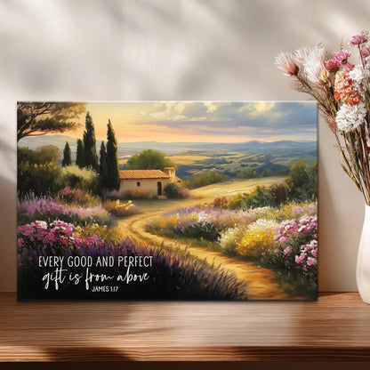 Every Good And Perfect Gift Is From Above Christian Wall Art Canvas