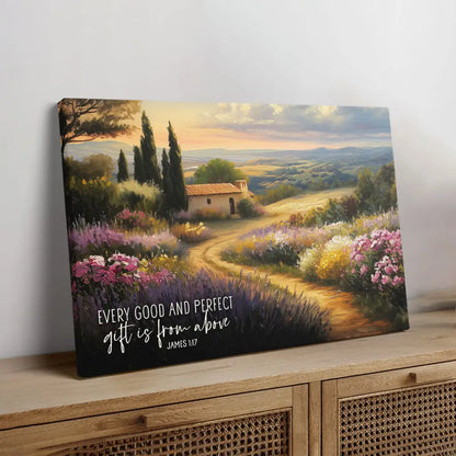 Every Good And Perfect Gift Is From Above Christian Wall Art Canvas