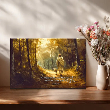 Exodus 33:14 My Presence Will Go With You Wall Art Canvas