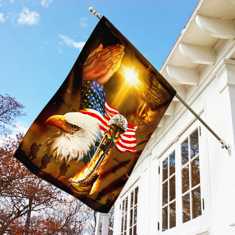 Home Of The Free Because Of The Brave Jesus Patriotism Flag