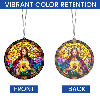 Sacred Heart of Jesus Suncatcher Acrylic Hanging