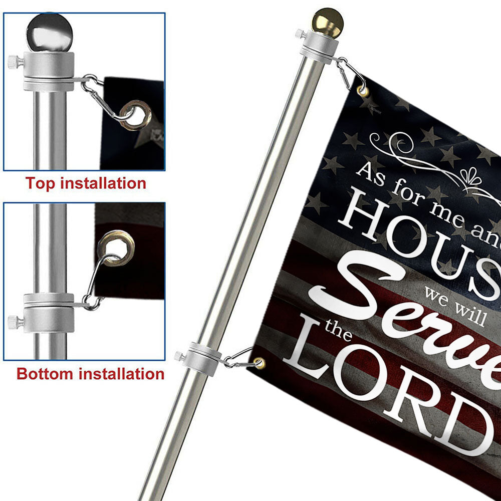 Jesus Christian We Will Serve The Lord Grommet Flag