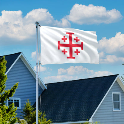 Jerusalem Catholic Cross Flag Crusader Grommet Flag