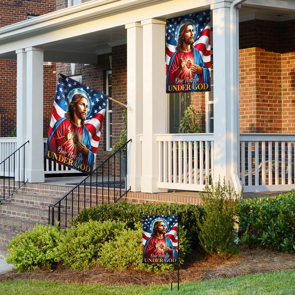 FLAGWIX  Jesus Christ American Flag One Nation Under God Flag