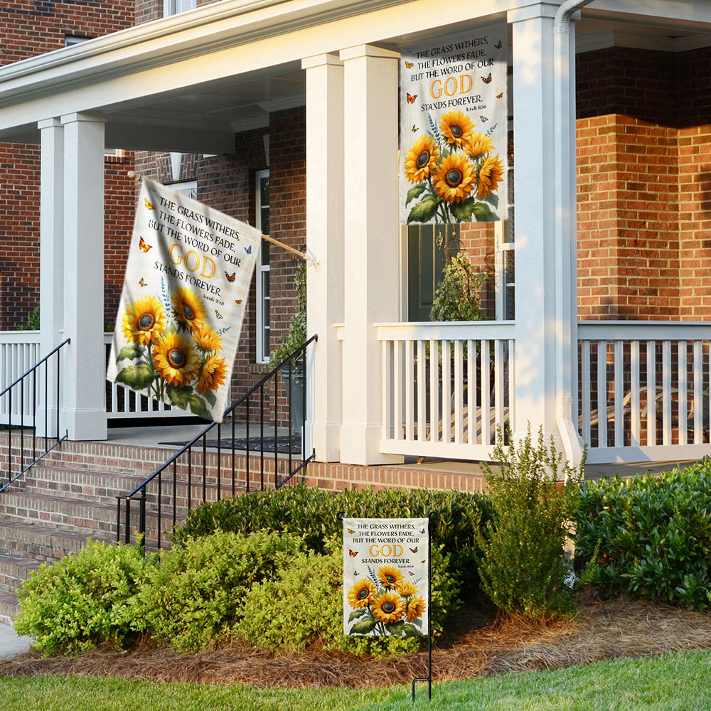 FLAGWIX The Word Of Our God Stands Forever Flower Garden House Flag