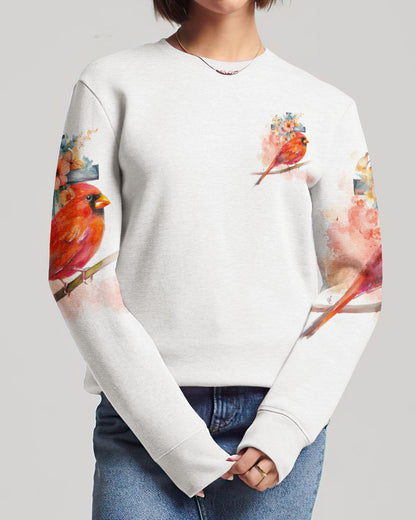 When Cardinals Appear Angels Are Near Women's All Over Print Sweatshirt