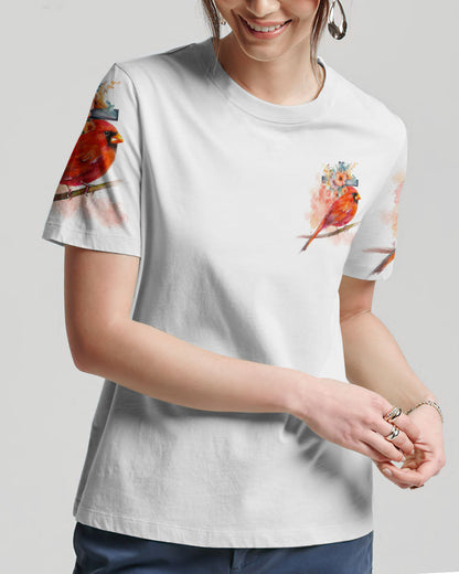 When Cardinals Appear Angels Are Near Women's All Over Print Tshirt