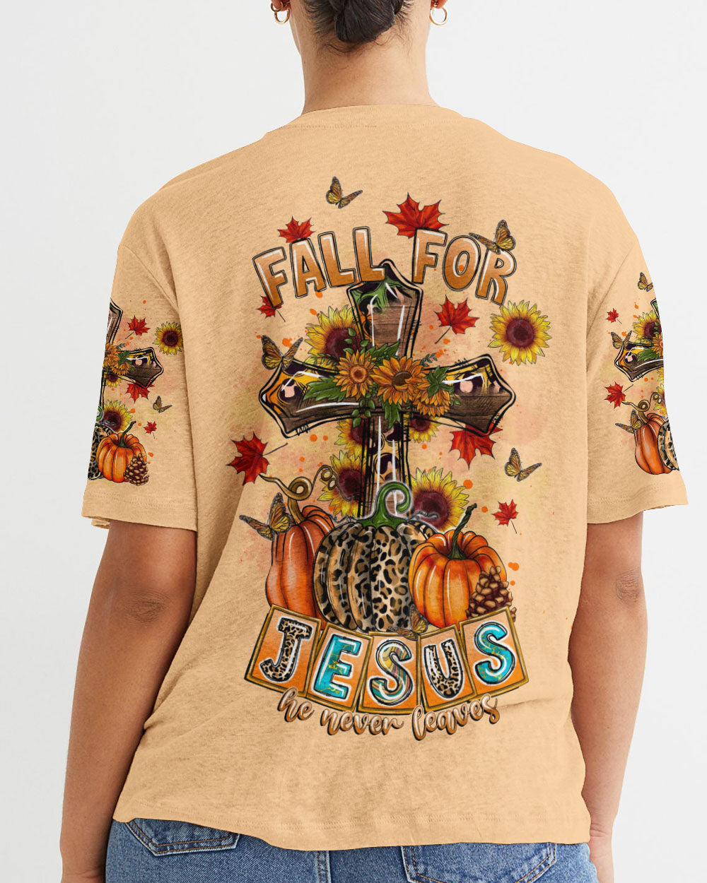 Fall For Jesus Autumn Women's All Over Print T-Shirt