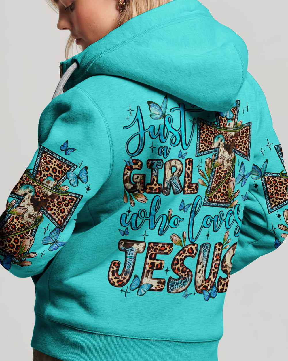 Just A Girl Who Loves Jesus Women's All Over Print Hoodie