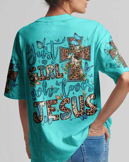 Just A Girl Who Loves Jesus Women's All Over Print Tshirt