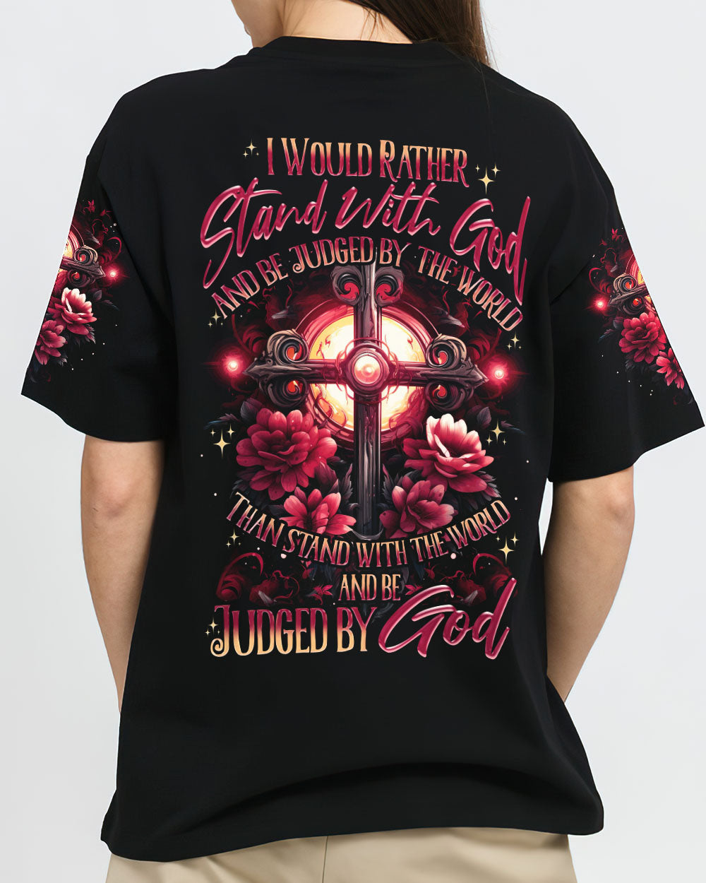 I Would Rather Stand With God Women's All Over Print T-Shirt