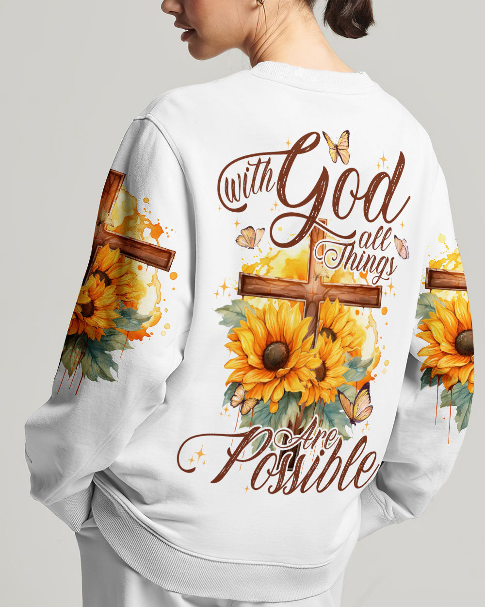 With God All Things Are Possible Sweatshirt 1