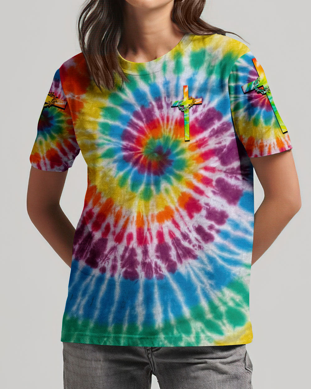 Promise Keeper Light In The Darkness Tie Dye Women's All Over Print Tshirt