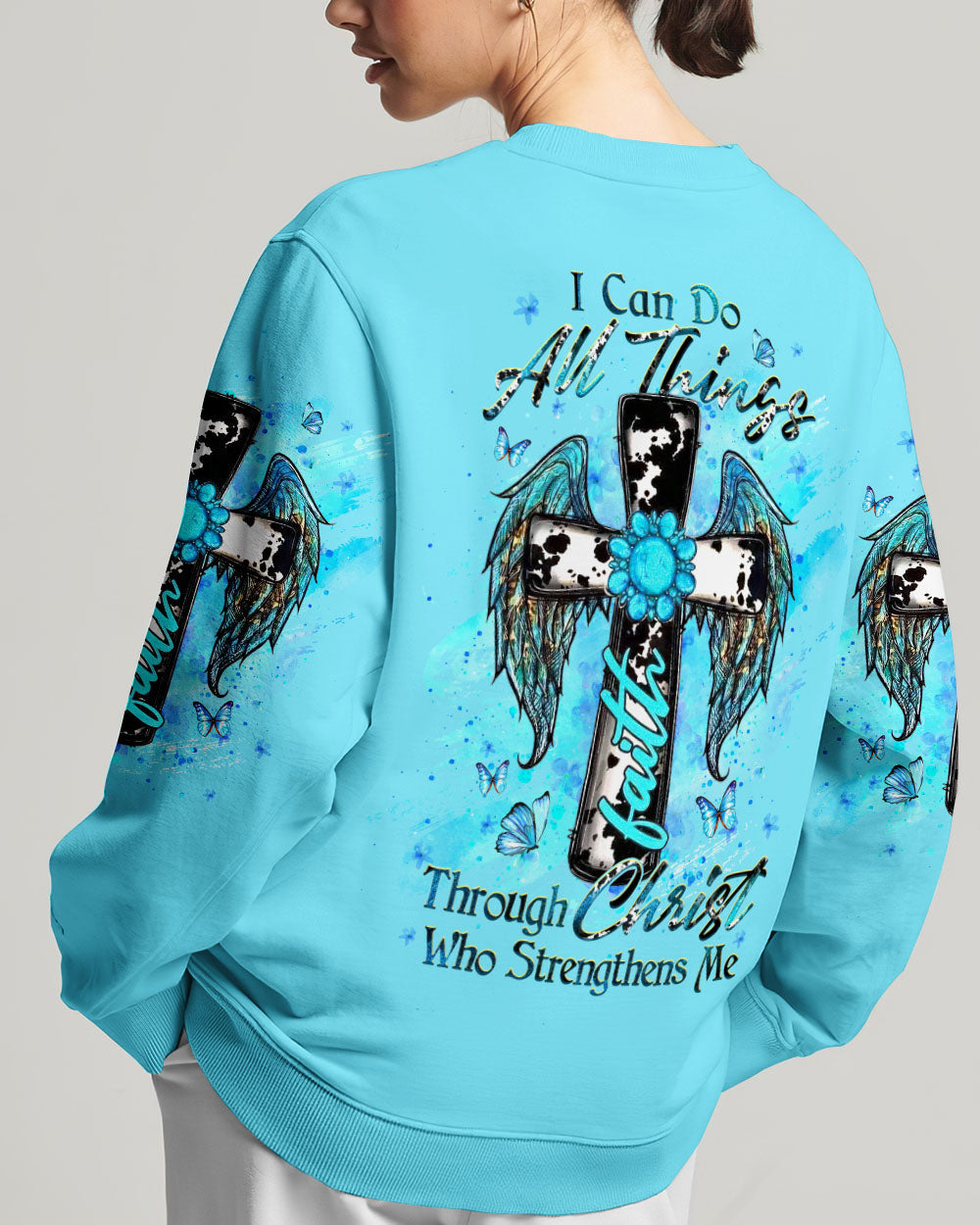 I Can Do All Things Women's All Over Print Sweatshirt 2