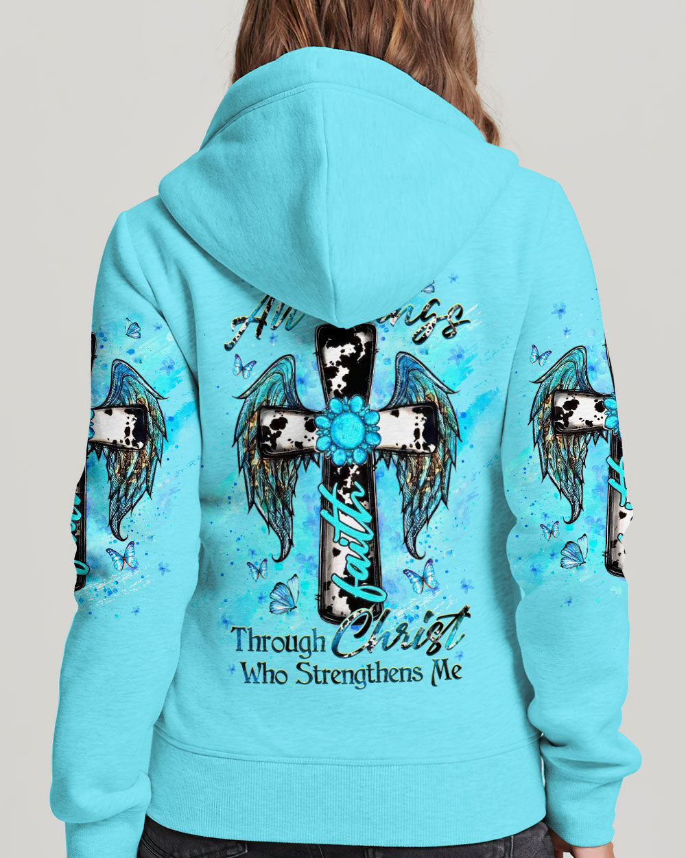 I Can Do All Things Women's All Over Print Hoodie 2