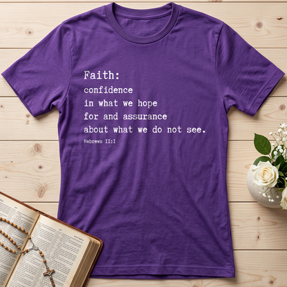 Faith Confidence In What We Hope For And Assurance About What We Do Not See Hebrews 2.1 01