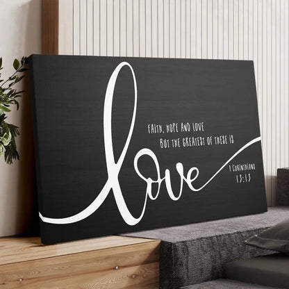 Faith Hope And Love Wall Art Canvas