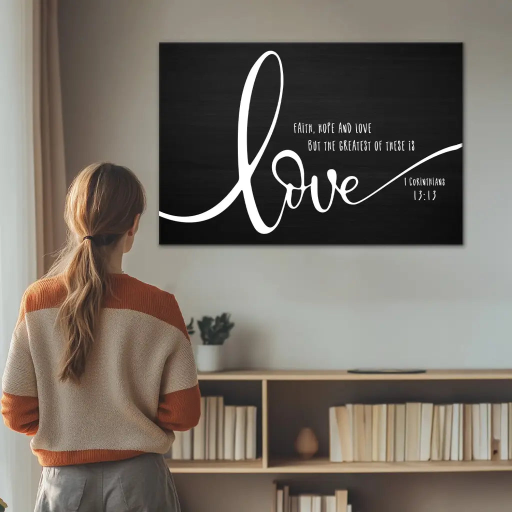 Faith Hope And Love Wall Art Canvas
