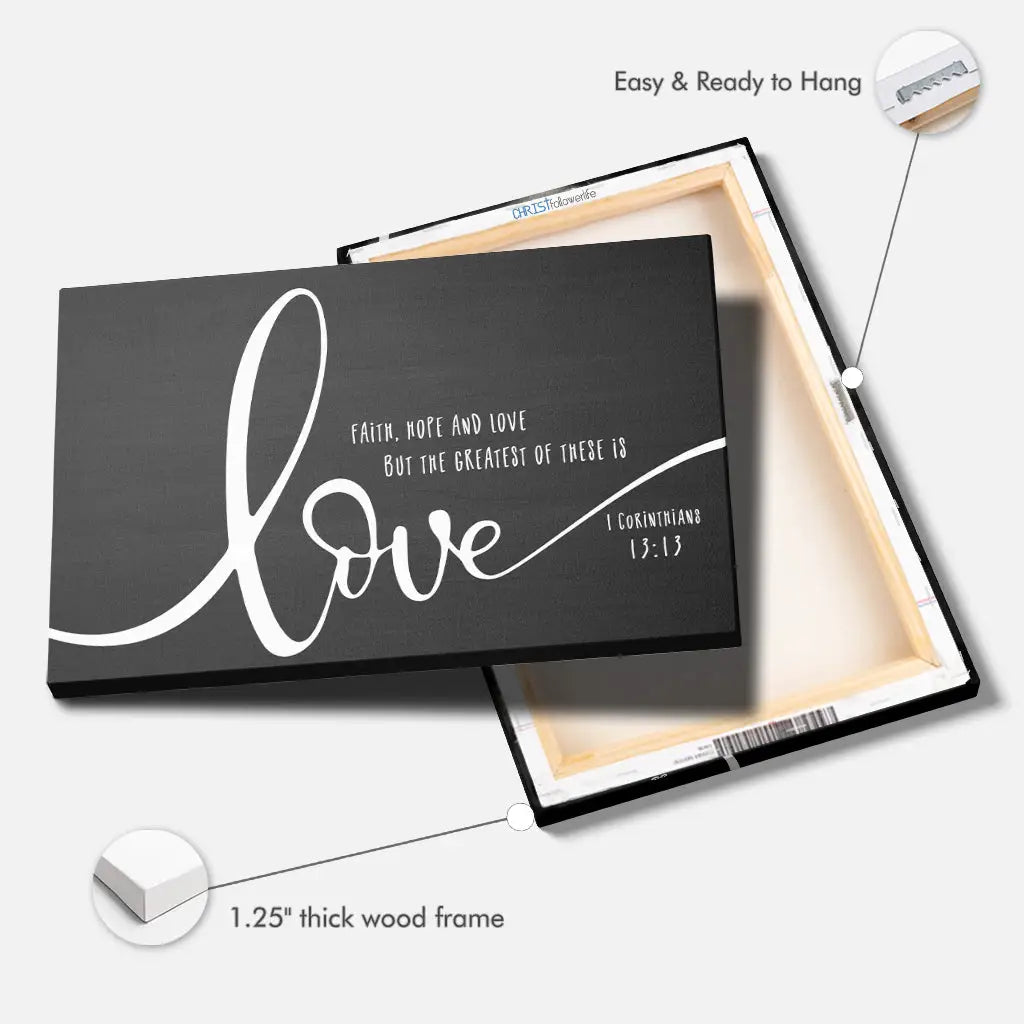 Faith Hope And Love Wall Art Canvas